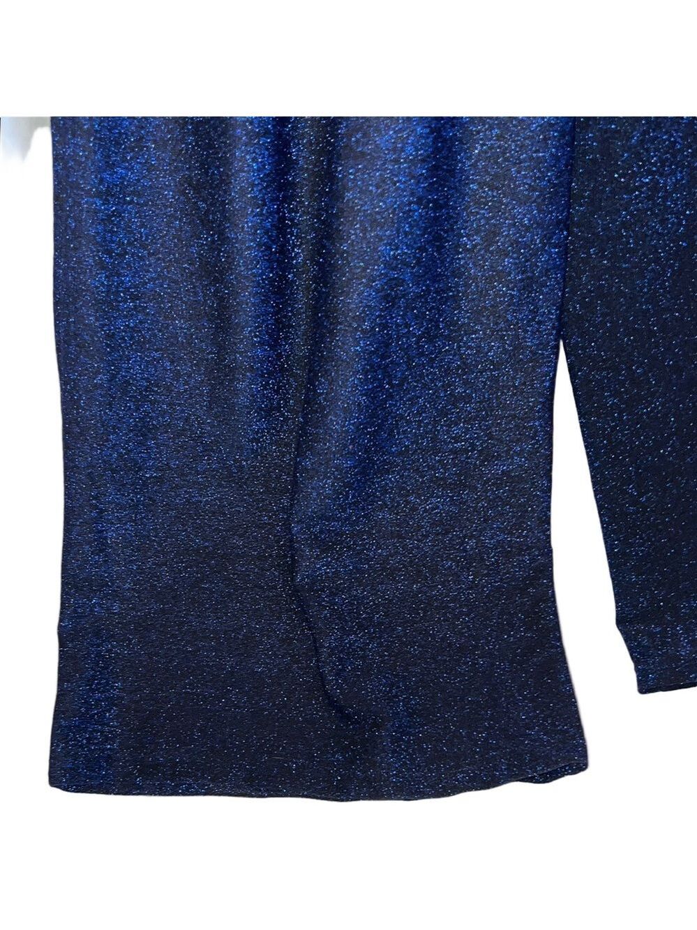 Bold & Chic Navy Blue “Sparkle”Sleeveless Jumpsuit, Plus Size 2X - Picture 10 of 10